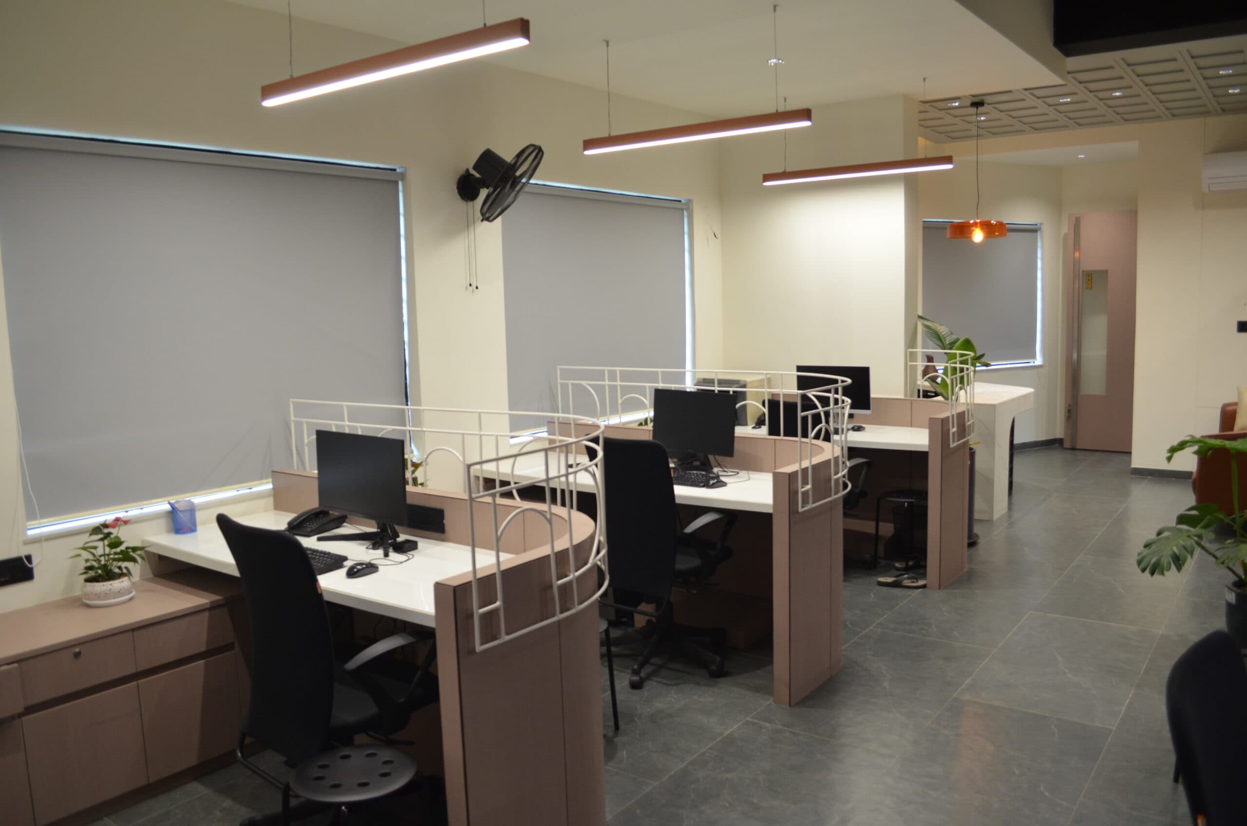 The renovated Sansoft workplace and collaborative office interior